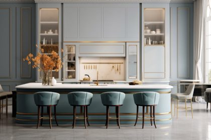 Professional kitchen painting Melbourne service repainting modern kitchen walls and cabinets