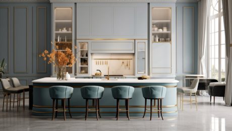 Professional kitchen painting Melbourne service repainting modern kitchen walls and cabinets