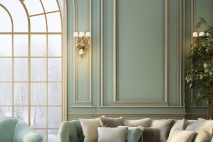 Professional living room painting Melbourne service applying smooth wall finish in modern home