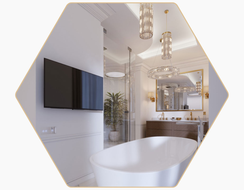 Freshly painted bathroom during renovation project in Melbourne